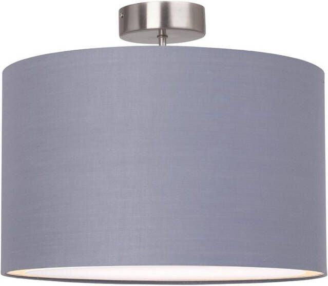Brilliant Leuchten Plafondlamp Clarie 40 cm diameter e27 max. 60w met grijze stoffen kap metaal textiel