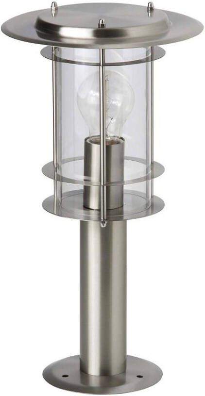Brilliant Leuchten Sokkellamp York 40 cm hoogte e27 max. 40 w geschikt voor led van roestvrij edelstaal - Foto 3