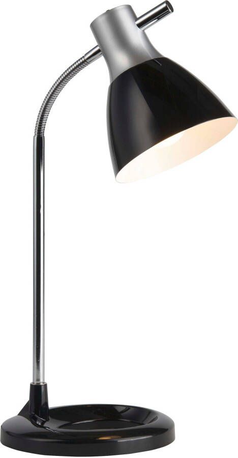 Brilliant Leuchten Tafellamp JAN 52 cm hoogte 19 cm diameter e27 metaal kunststof zilver zwart (1 stuk) - Foto 2