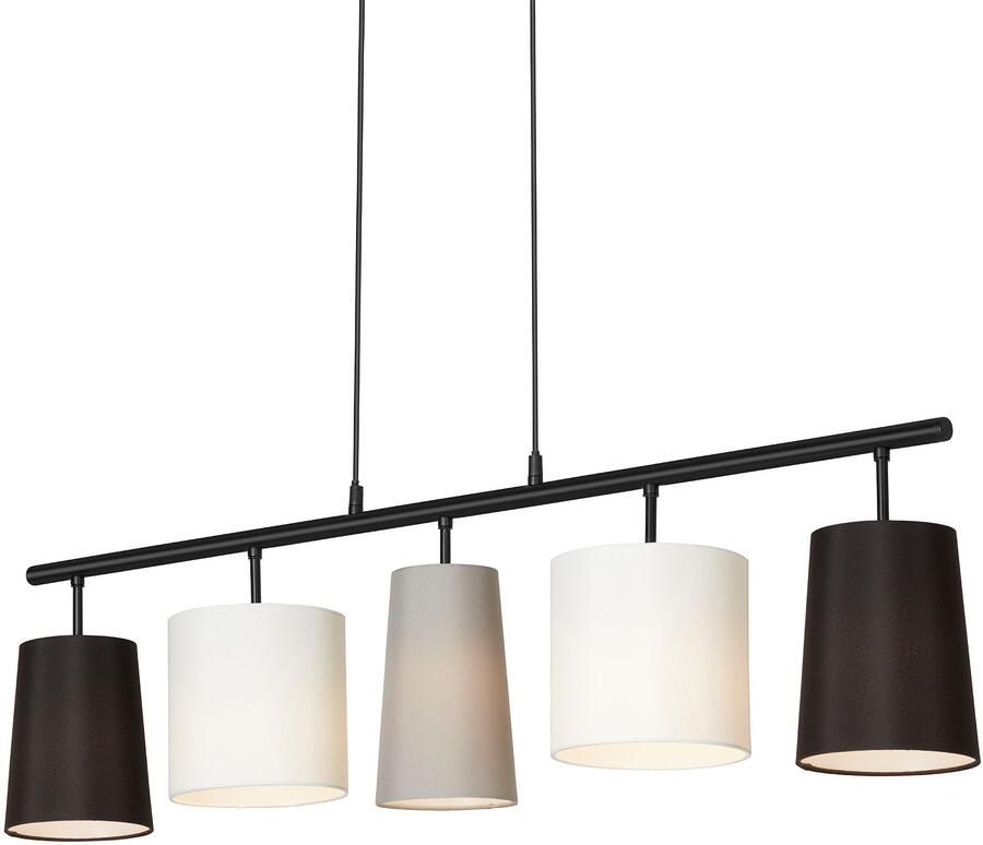 Briloner Leuchten Hanglamp 4009055 SHADES Hanglamp 96x120 cm grijs-zwart-wit max. 40W E14 eetkamer - Foto 2