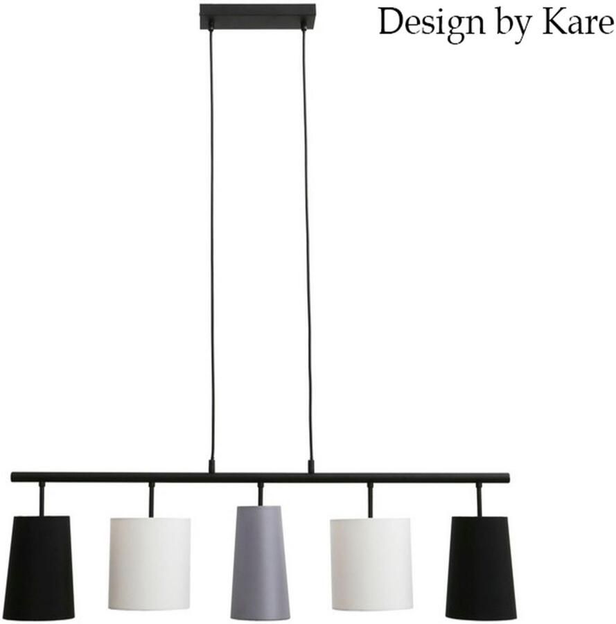 Briloner Leuchten Hanglamp 4009055 SHADES Hanglamp 96x120 cm grijs-zwart-wit max. 40W E14 eetkamer - Foto 6