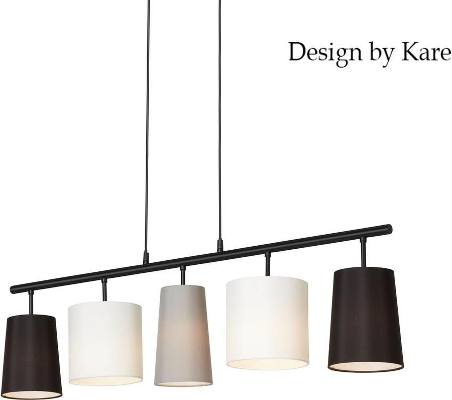 Briloner Leuchten Hanglamp 4009055 SHADES Hanglamp 96x120 cm grijs-zwart-wit max. 40W E14 eetkamer - Foto 7