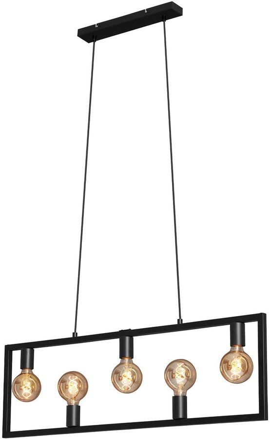 Briloner Leuchten Hanglamp KOTAK zwart e27 hangend metaal voor en (1 stuk) - Foto 2