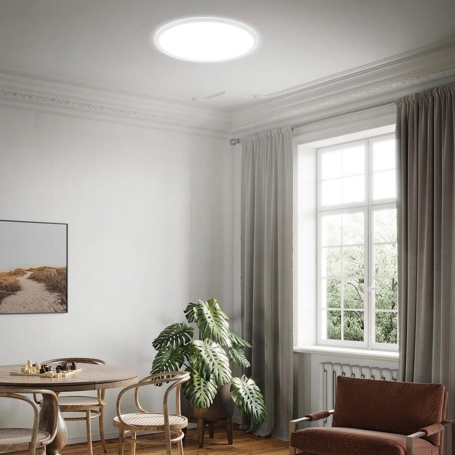 Briloner Leuchten Led-paneel 3428016 SLIM ultraflats met backlighteffect wit 48 cm