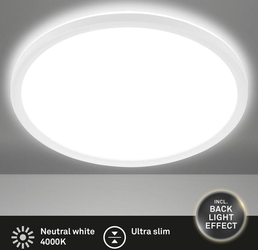 Briloner Leuchten Led-paneel 3428016 SLIM ultraflats met backlighteffect wit 48 cm - Foto 3