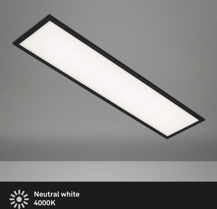 Briloner Leuchten Led-paneel 7067015 Simple Plafondlamp 100x25x6 cm zwart 22W woonkamer slaapkamer gang - Foto 2