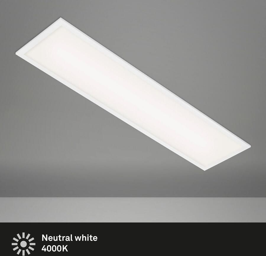 Briloner Leuchten Led-paneel 7067016 Simple Plafondlamp 100x25x6 cm wit 22W woonkamer slaapkamer keuken - Foto 2