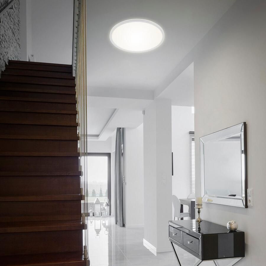 Briloner Leuchten Led-paneel 7080016 SLIM Plafondlamp 42x2 9 cm wit 22W woonkamer slaapkamer keuken - Foto 2