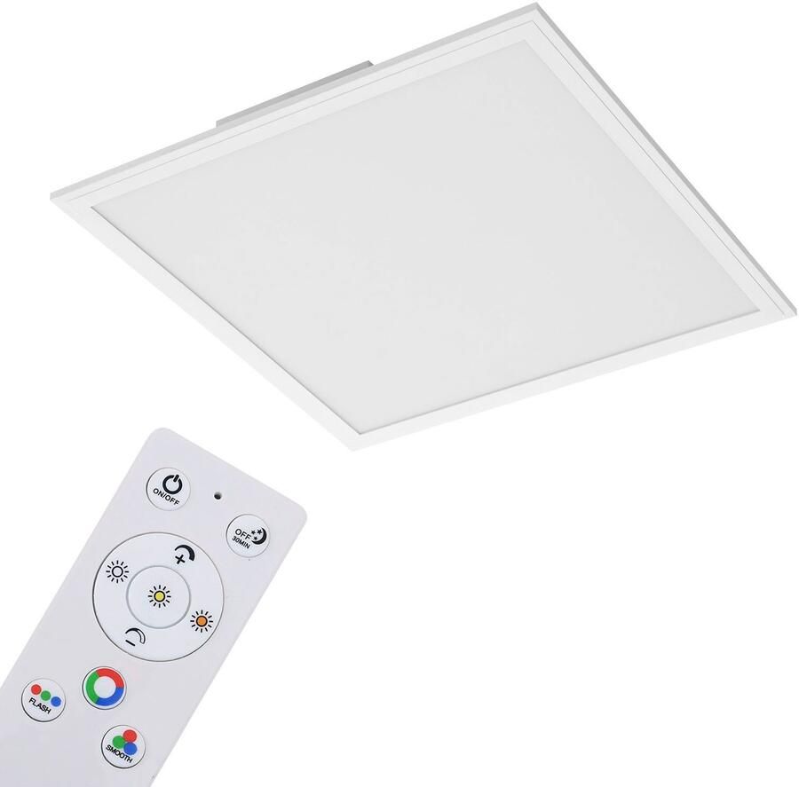 Briloner Leuchten Led-paneel 7152016 Colour Plafondlamp 45x45x7 cm wit 24W woonkamer slaapkamer keuken - Foto 6