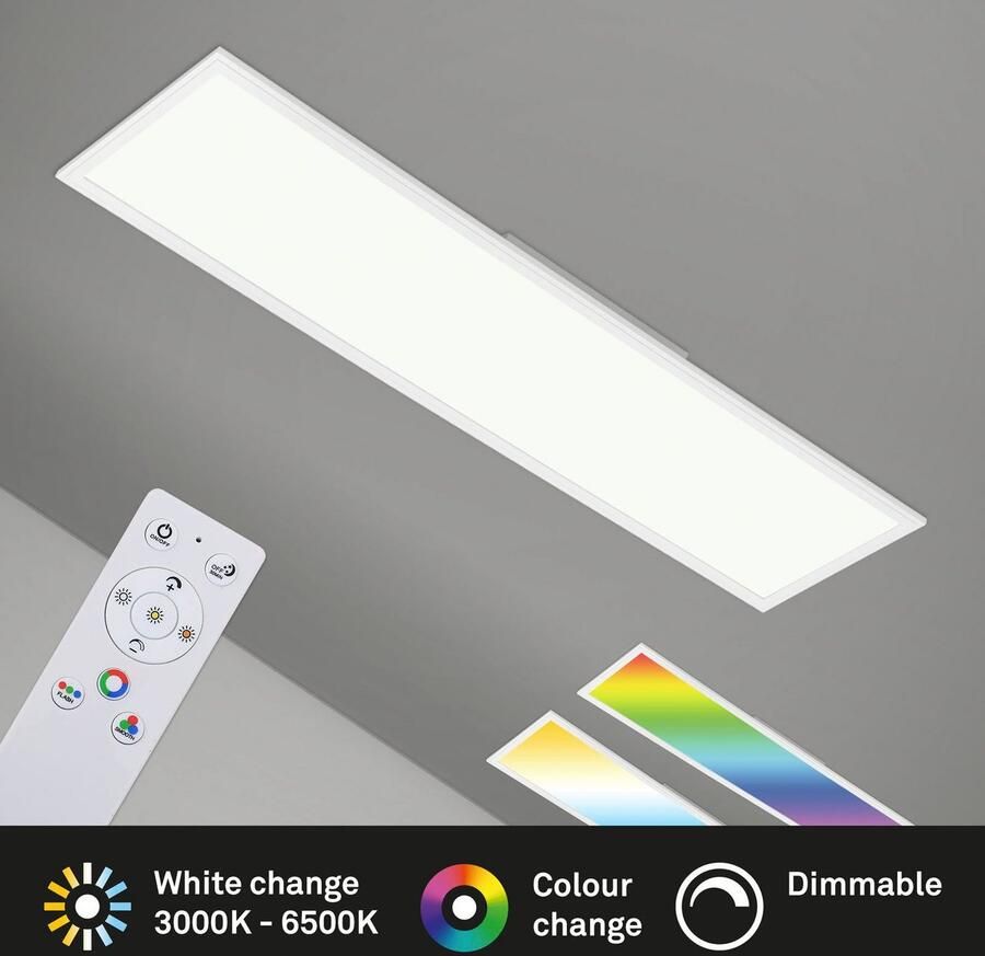Briloner Leuchten Led-paneel 7154016 Colour Plafondlamp 119 6x29 6x6 5 cm wit 40W woonkamer slaapkamer - Foto 4