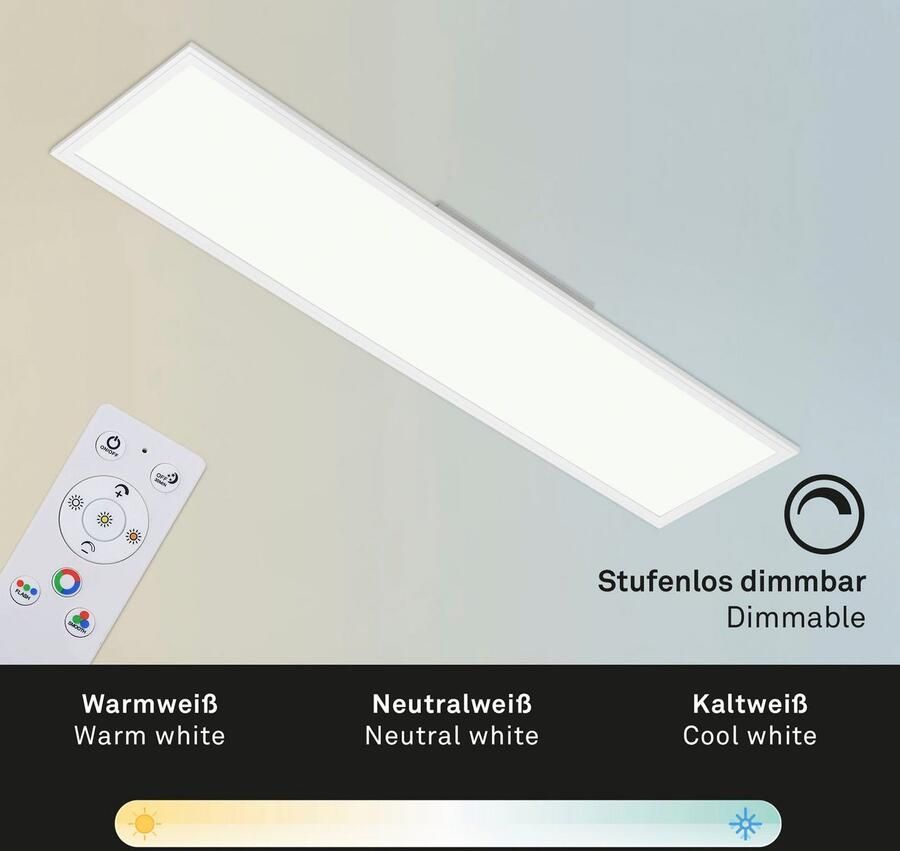 Briloner Leuchten Led-paneel 7154016 Colour Plafondlamp 119 6x29 6x6 5 cm wit 40W woonkamer slaapkamer - Foto 6