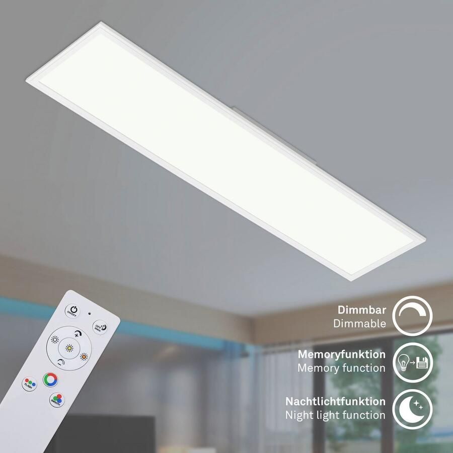 Briloner Leuchten Led-paneel 7154016 Colour Plafondlamp 119 6x29 6x6 5 cm wit 40W woonkamer slaapkamer - Foto 2