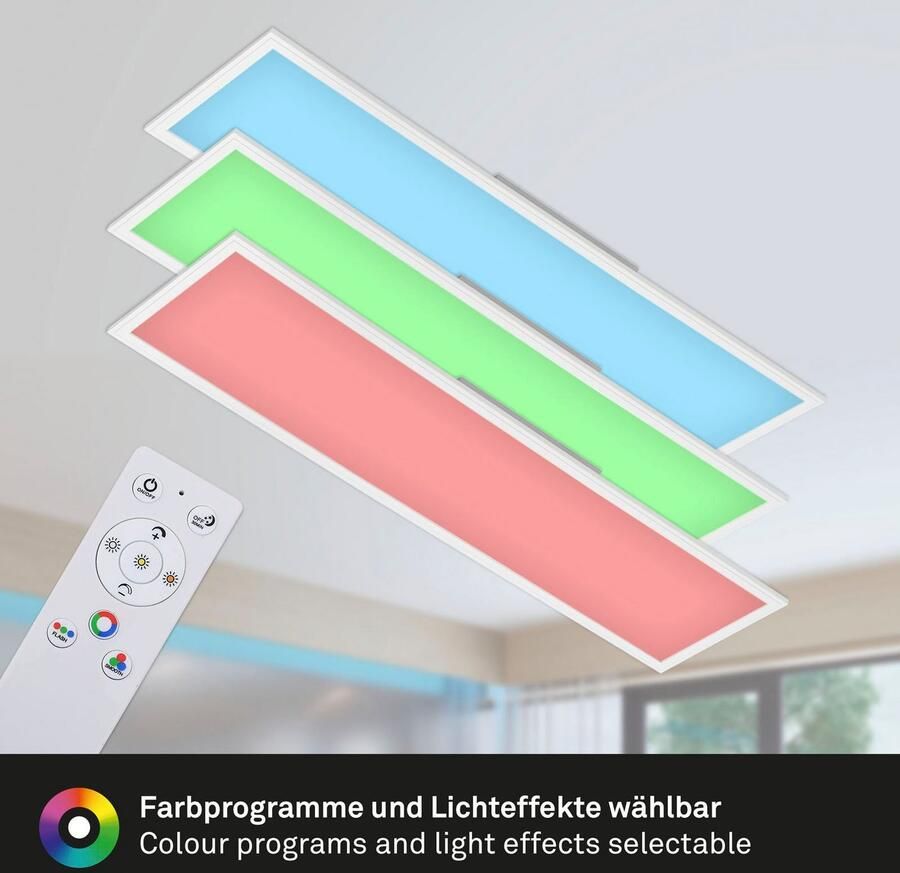 Briloner Leuchten Led-paneel 7154016 Colour Plafondlamp 119 6x29 6x6 5 cm wit 40W woonkamer slaapkamer - Foto 5