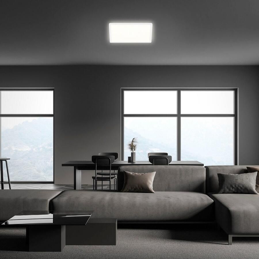 Briloner Leuchten Led-paneel 7156416 SLIM Plafondlamp 29 3x29 3x2 8 cm wit 18W woonkamer slaapkamer