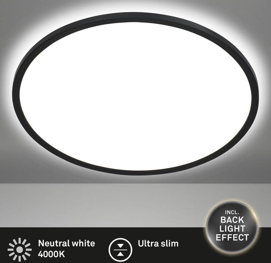 Briloner Leuchten Led-paneel 7157415 SLIM Plafondlamp 42x2 9 cm zwart 22W woonkamer slaapkamer keuken - Foto 3