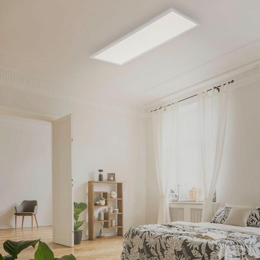 Briloner Leuchten Led-paneel 7189016 Piatto Plafondlamp 119 5x29 5x6 5 cm wit 38W woonkamer slaapkamer