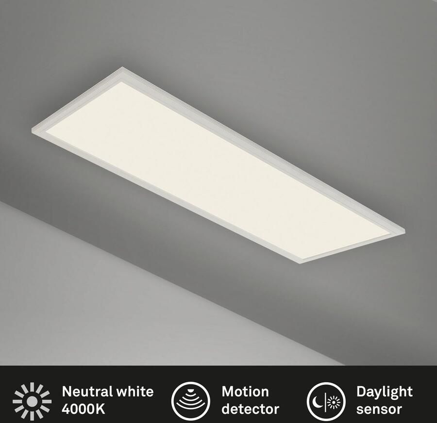 Briloner Leuchten Led-paneel 7189016 Piatto Plafondlamp 119 5x29 5x6 5 cm wit 38W woonkamer slaapkamer - Foto 3