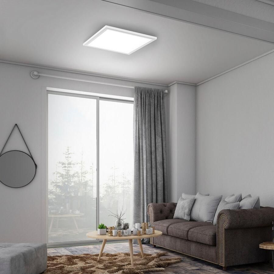 Briloner Leuchten Led-paneel 7191016 SIMPLE Plafondlamp 29 5x29 5x5 5 cm wit 12W woonkamer slaapkamer