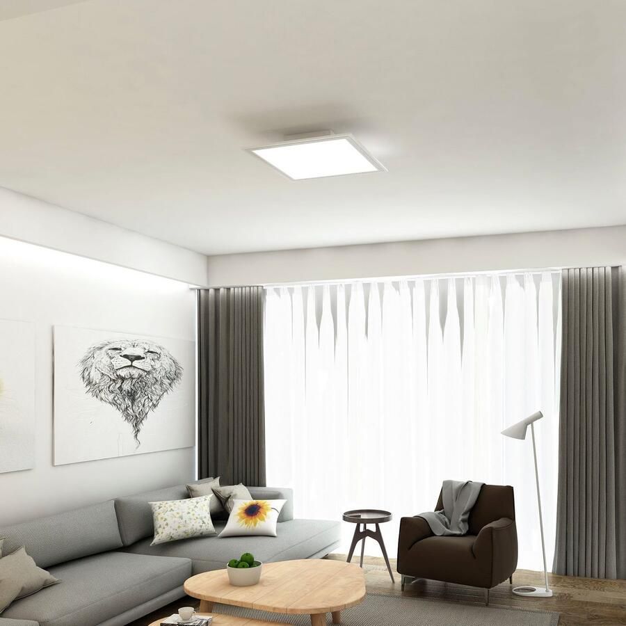 Briloner Leuchten Led-paneel 7194016 Piatto Plafondlamp 29 5x29 5x5 cm wit 18W woonkamer slaapkamer gang - Foto 3
