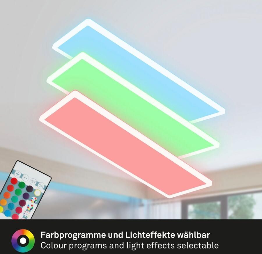 Briloner Leuchten Led-paneel 7404016 SLIM Plafondlamp 58x20x3 cm wit 22W woonkamer slaapkamer keuken - Foto 5