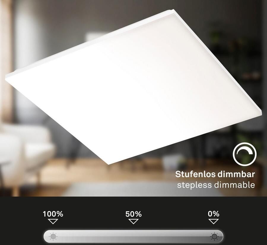 Briloner Leuchten Led-paneel Frameloos CCT LED-paneel wit 1xLED 38W - Foto 5