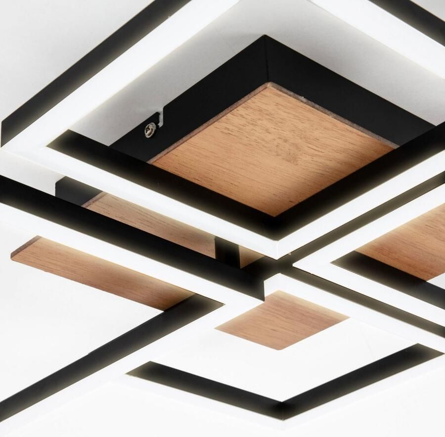 Briloner Leuchten Led-plafondlamp 3128014 FRAME Plafondlamp 75x47x7 3 cm zwart 48W woonkamer slaapkamer - Foto 4