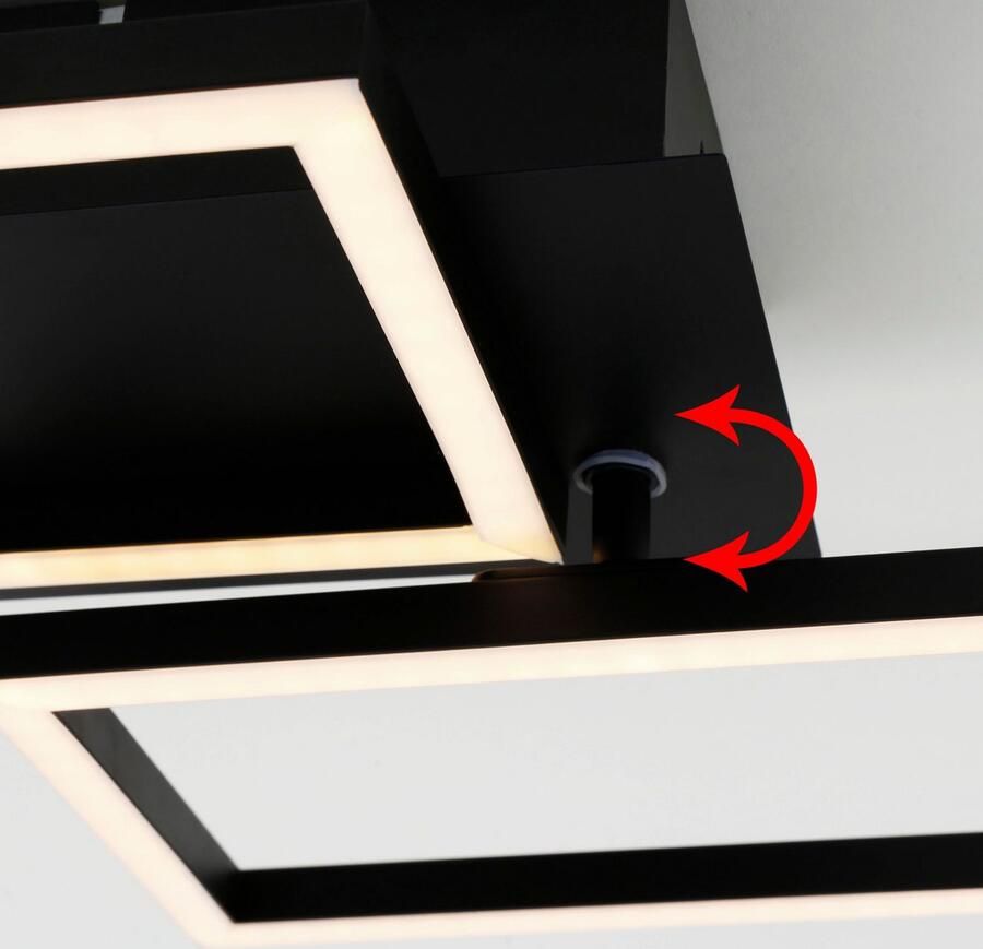 Briloner Leuchten Led-plafondlamp 3145015 FRAME Plafondlamp 110x24 8x7 8 cm zwart 40W woonkamer slaapkamer - Foto 6