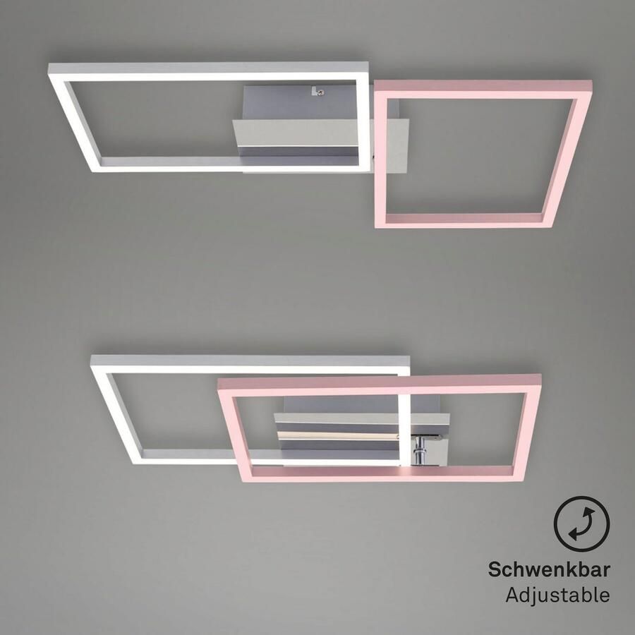 Briloner Leuchten Led-plafondlamp 3149018 FRAME Plafondlamp 50x38 8x7 8 cm chroom 30W woonkamer slaapkamer - Foto 2
