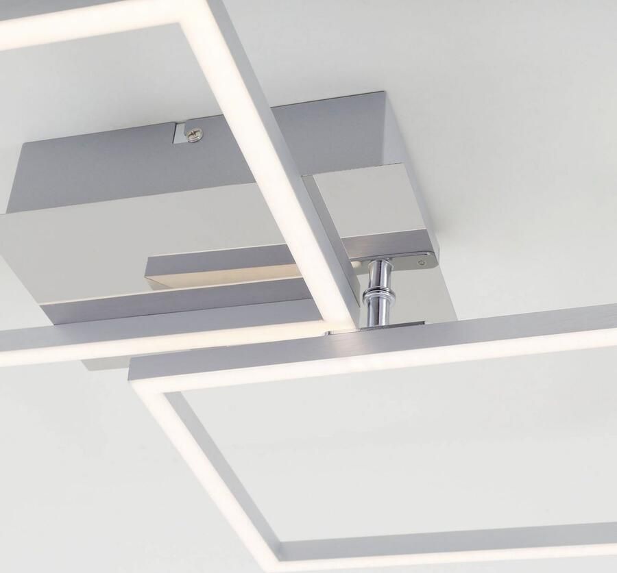 Briloner Leuchten Led-plafondlamp 3149018 FRAME Plafondlamp 50x38 8x7 8 cm chroom 30W woonkamer slaapkamer - Foto 7