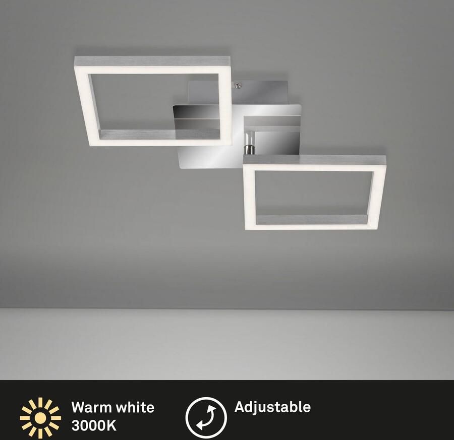 Briloner Leuchten Led-plafondlamp 3207018 FRAME Plafondlamp 47x22 6x7 3 cm chroom-aluminium 5 5W woonkamer slaapkamer - Foto 6