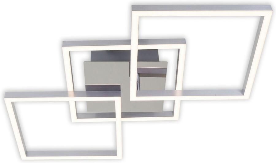 Briloner Leuchten Led-plafondlamp 3217018 FRAME Plafondlamp 76 3x36 8x7 3 cm chroom-aluminium 36W woonkamer keuken gang - Foto 8