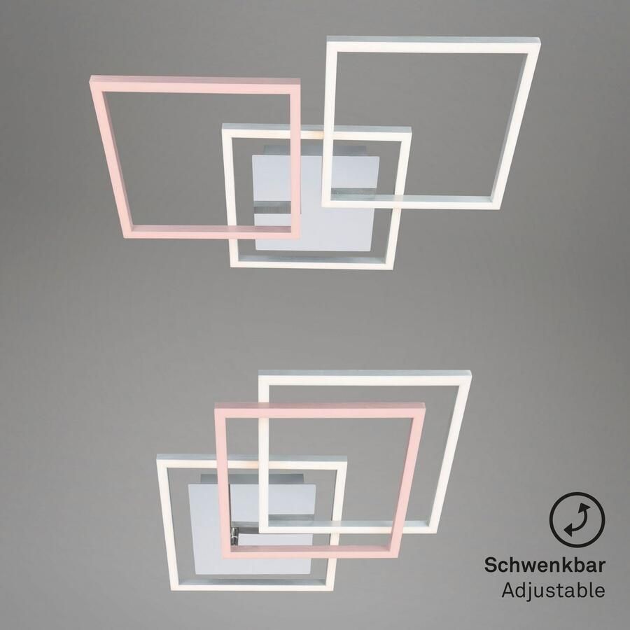 Briloner Leuchten Led-plafondlamp 3217018 FRAME Plafondlamp 76 3x36 8x7 3 cm chroom-aluminium 36W woonkamer keuken gang - Foto 2