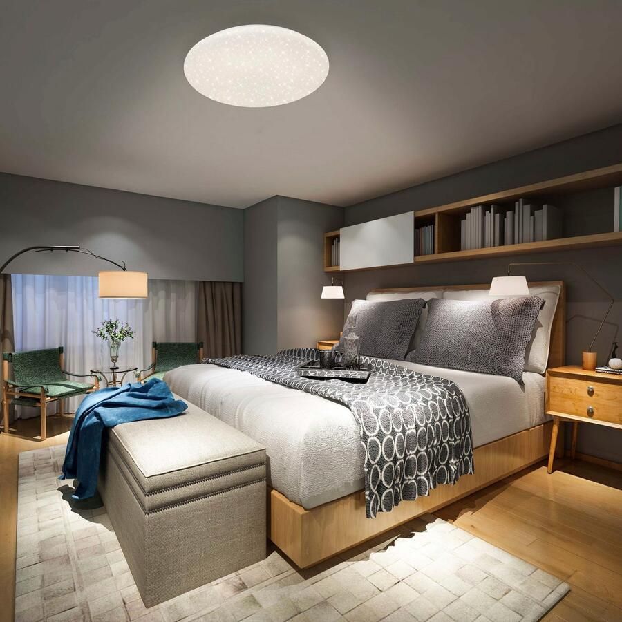 Briloner Leuchten Led-plafondlamp 3368016 VERB CCT dimbaar via afstandsbediening nachtlichtfunctie wit