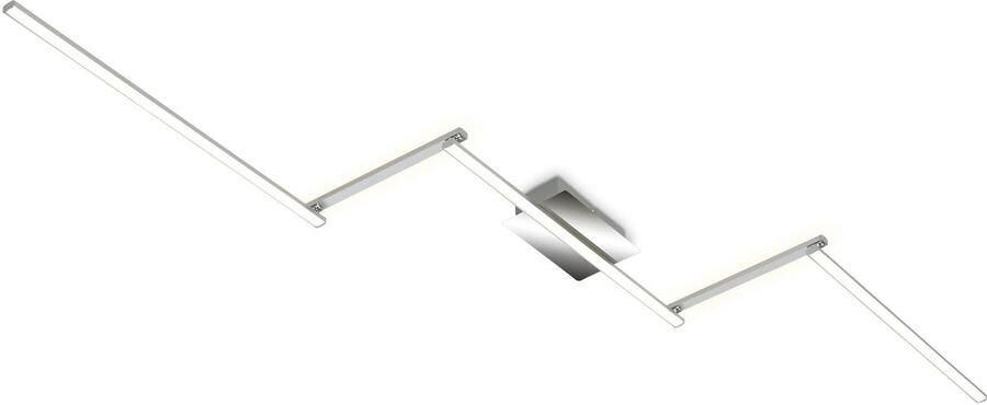 Briloner Leuchten Led-plafondlamp 3501018 STAFF Plafondlamp 227 2x12x5 cm aluminium-chroom 24W woonkamer slaapkamer - Foto 7