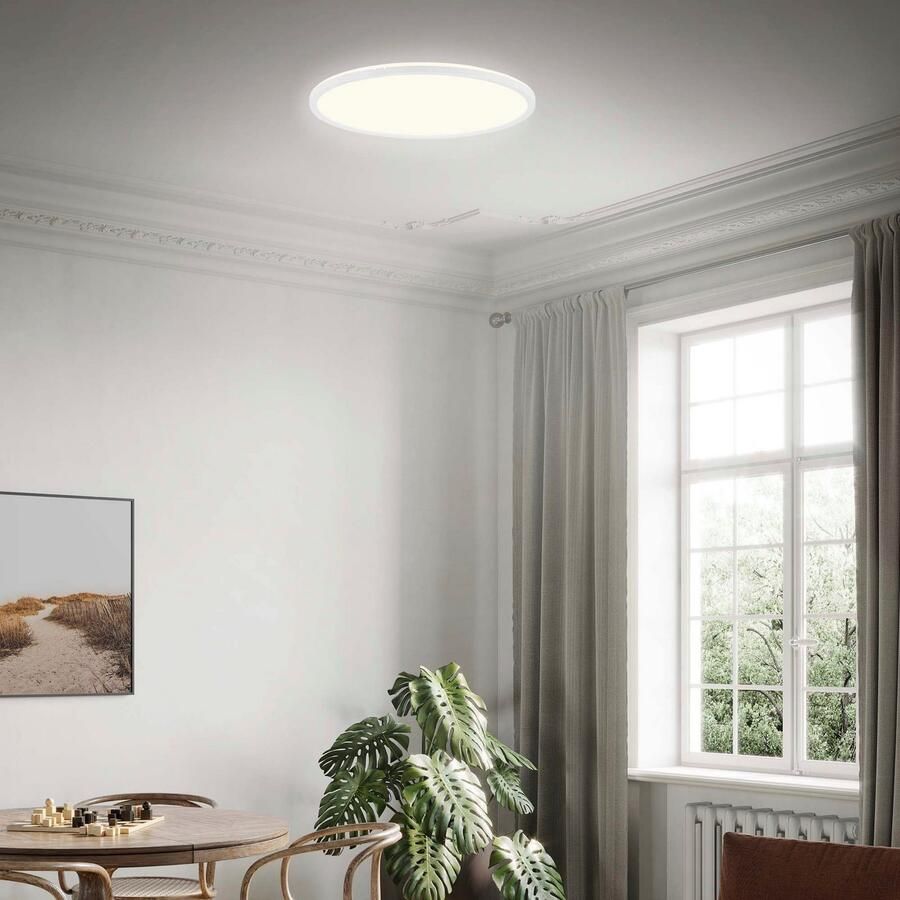 Briloner Leuchten Led-plafondlamp 7157416 SLIM Plafondlamp 42x2 9 cm wit 22W woonkamer slaapkamer keuken