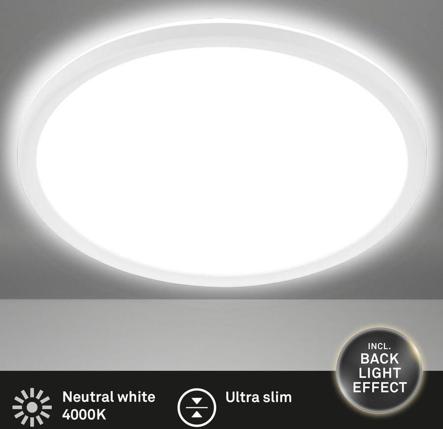 Briloner Leuchten Led-plafondlamp 7157416 SLIM Plafondlamp 42x2 9 cm wit 22W woonkamer slaapkamer keuken - Foto 4