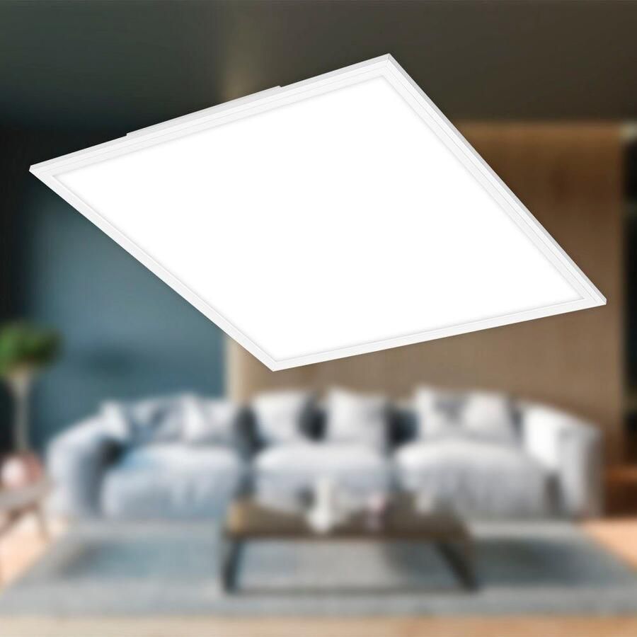 Briloner Leuchten Led-plafondlamp 7192016 Simple Plafondlamp 59 5x59 5x6 cm wit 38W woonkamer slaapkamer gang - Foto 2