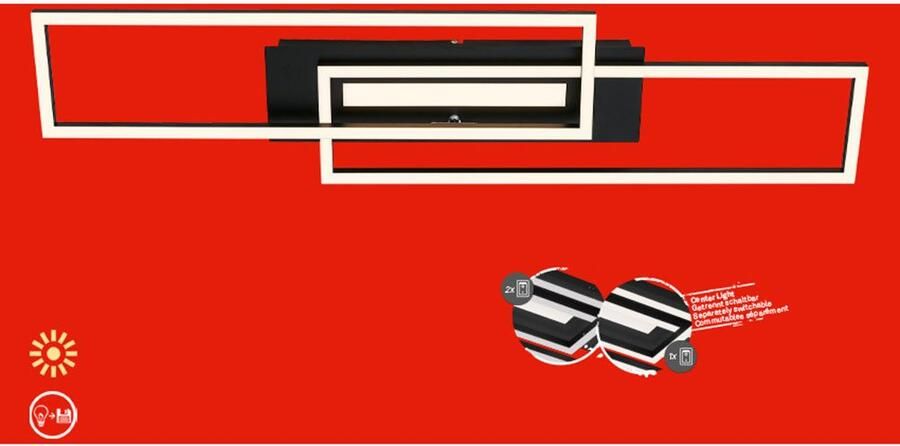 Briloner Leuchten Led-plafondlamp FRAME MID