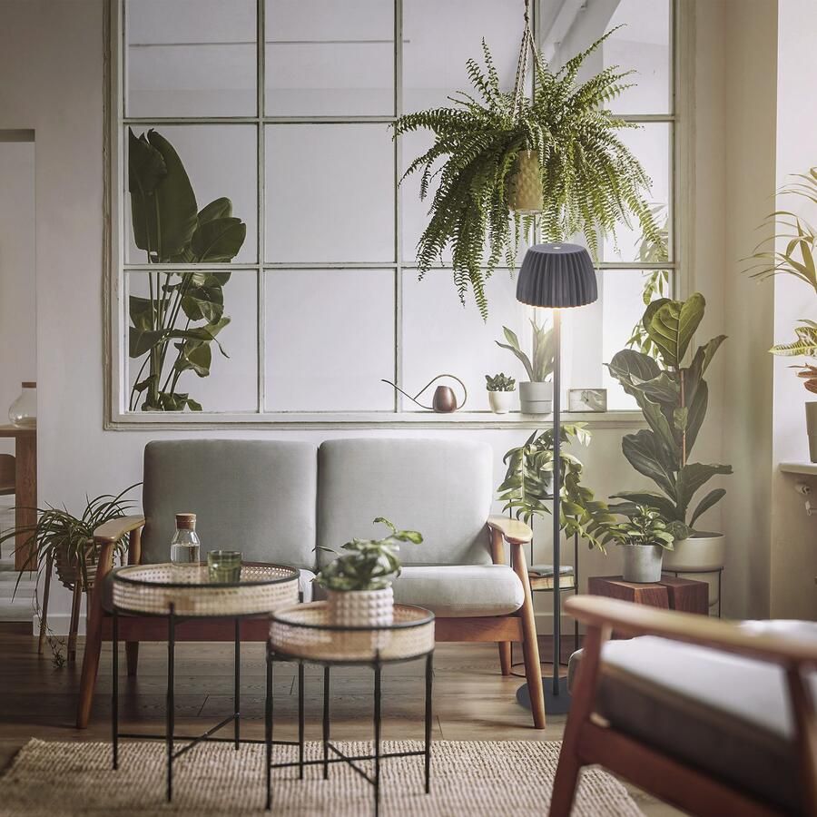 Briloner Leuchten Led-staande lamp Accu LED vloerlamp antraciet - Foto 2