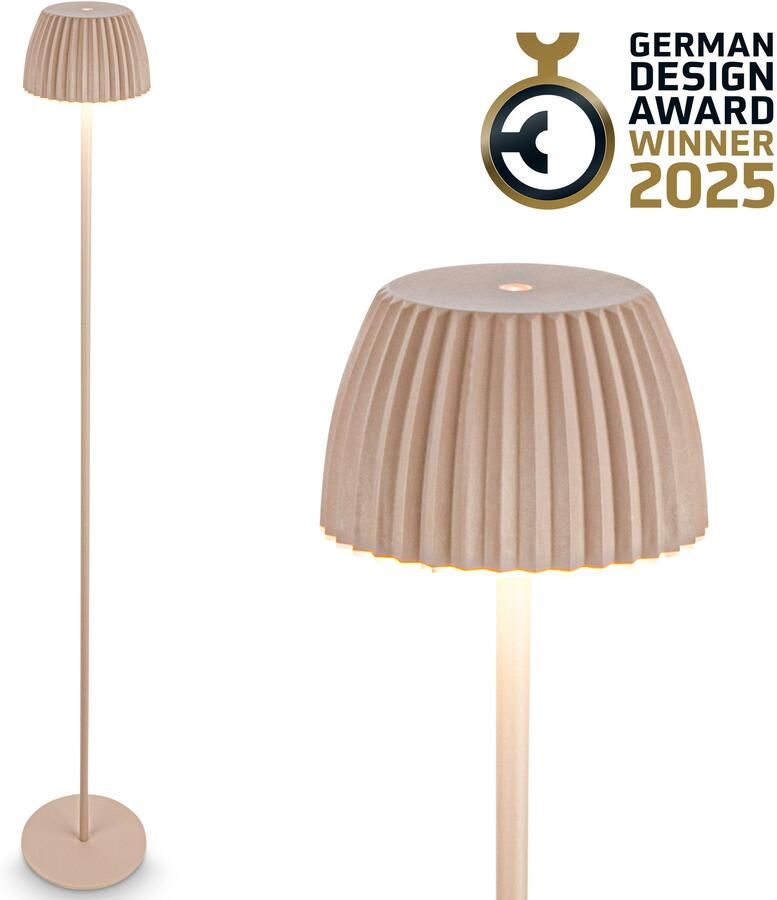 Briloner Leuchten Led-staande lamp Accu LED vloerlamp beige - Foto 14