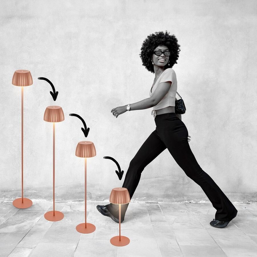 Briloner Leuchten Led-staande lamp Accu LED vloerlamp koperkleurig - Foto 12