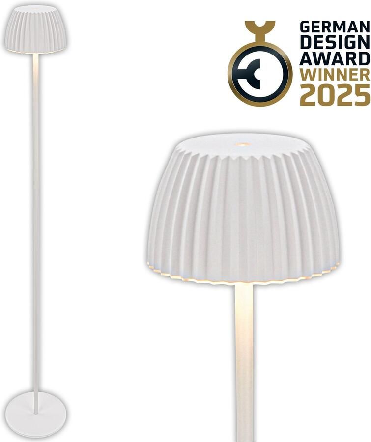 Briloner Leuchten Led-staande lamp Accu LED vloerlamp wit - Foto 14