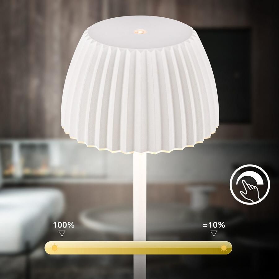 Briloner Leuchten Led-staande lamp Accu LED vloerlamp wit - Foto 6