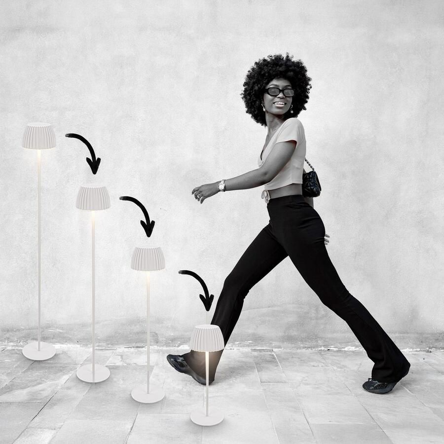 Briloner Leuchten Led-staande lamp Accu LED vloerlamp wit - Foto 12