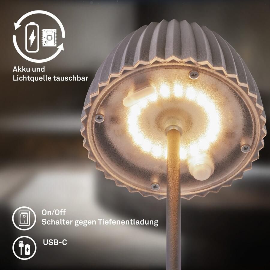 Briloner Leuchten Led-tafellamp Accu LED tafel lamp - Foto 9