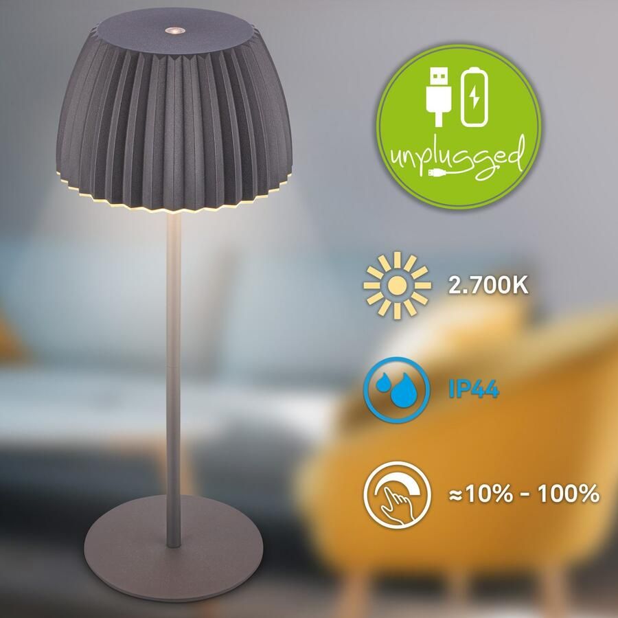 Briloner Leuchten Led-tafellamp Accu LED tafel lamp - Foto 9