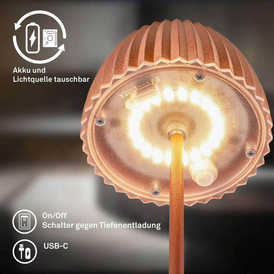 Briloner Leuchten Led-tafellamp Accu LED tafel lamp - Foto 9