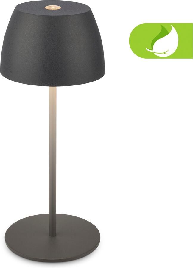 Briloner Leuchten Led-tafellamp voor buiten Serina Mini Accu tafellamp draadloos IP44 woonkamer slaapkamer buiten