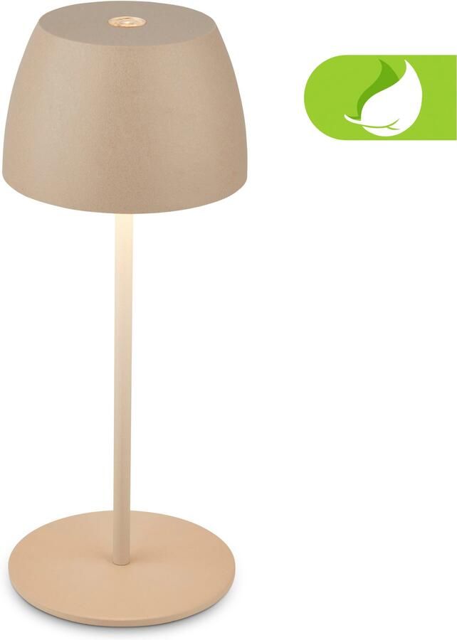 Briloner Leuchten Led-tafellamp voor buiten Serina Mini Accu tafellamp draadloos IP44 woonkamer slaapkamer buiten