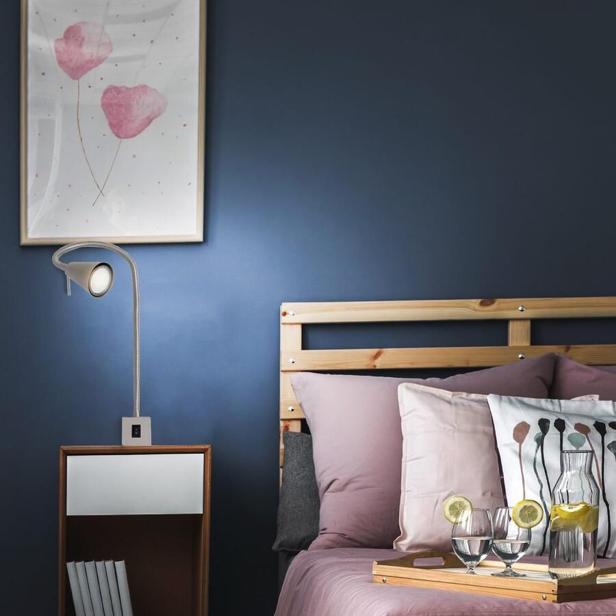 Briloner Leuchten Led-wandlamp 2-pack LED bedlamp slaapkamer woonkamer mat-nikkel - Foto 5